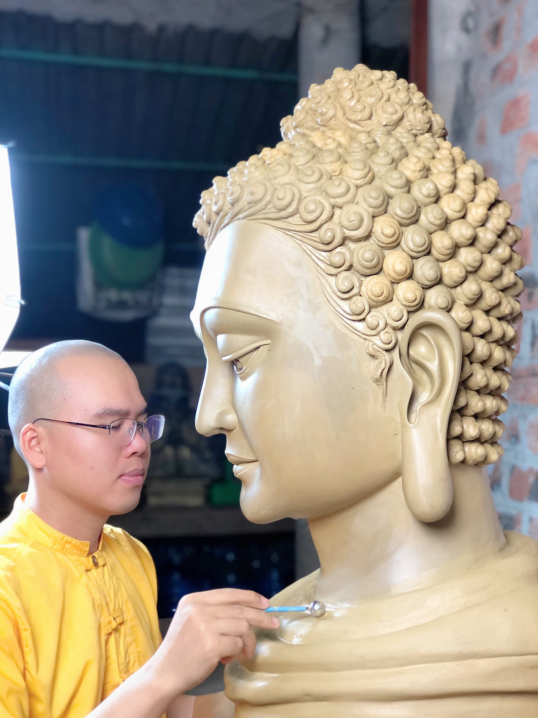 Thich Trung Hieu tac tuong Phat tai chua Pho Lai 2023